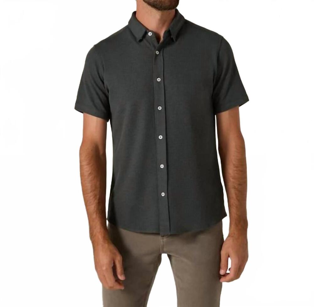 NEW 7DIAMONDS levine short sleeve shirt in basil